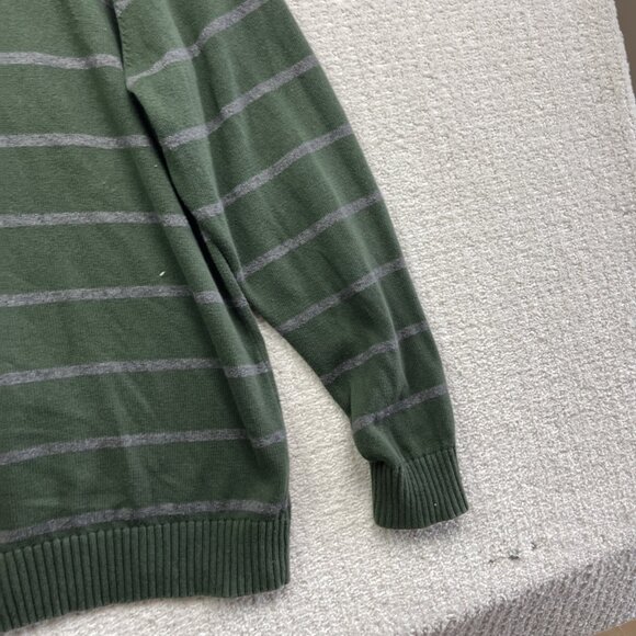 Tommy Hilfiger Men's Full Zip Sweater Jacket Size XL Forest Green Striped Casual - Picture 12 of 14